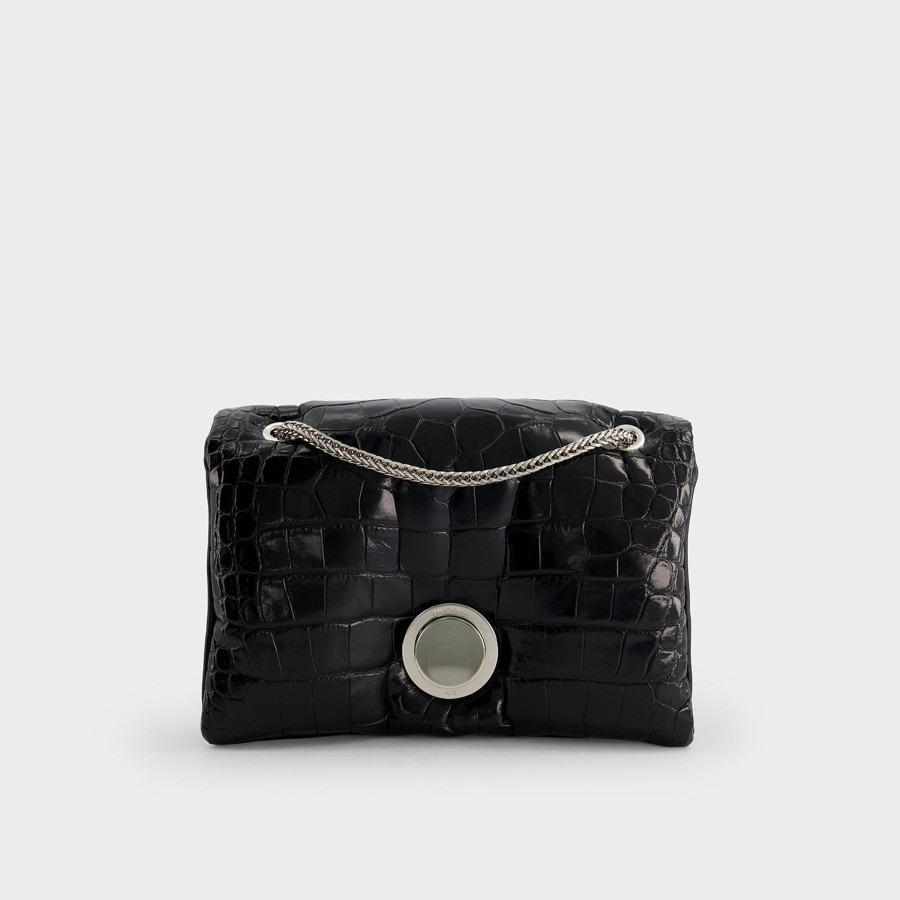 Women Giambattista Valli Bag | Black Embossed Leather Airbag