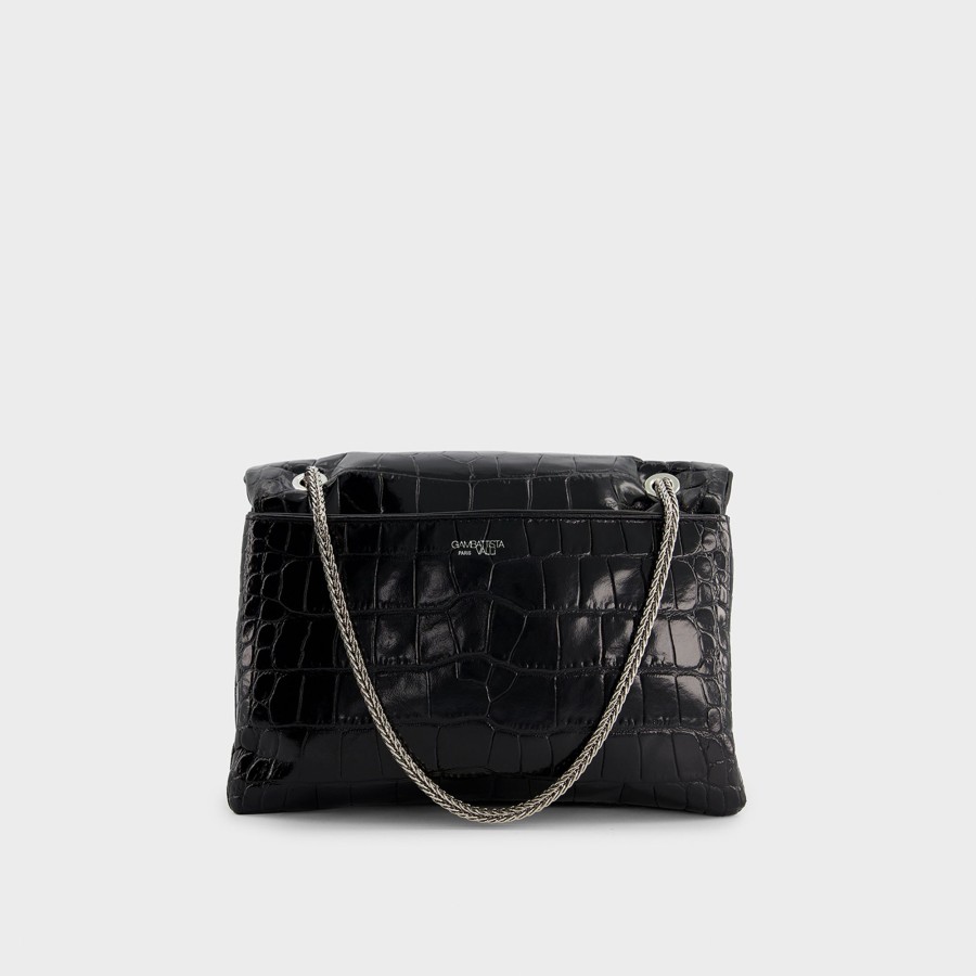 Women Giambattista Valli Bag | Black Embossed Leather Airbag