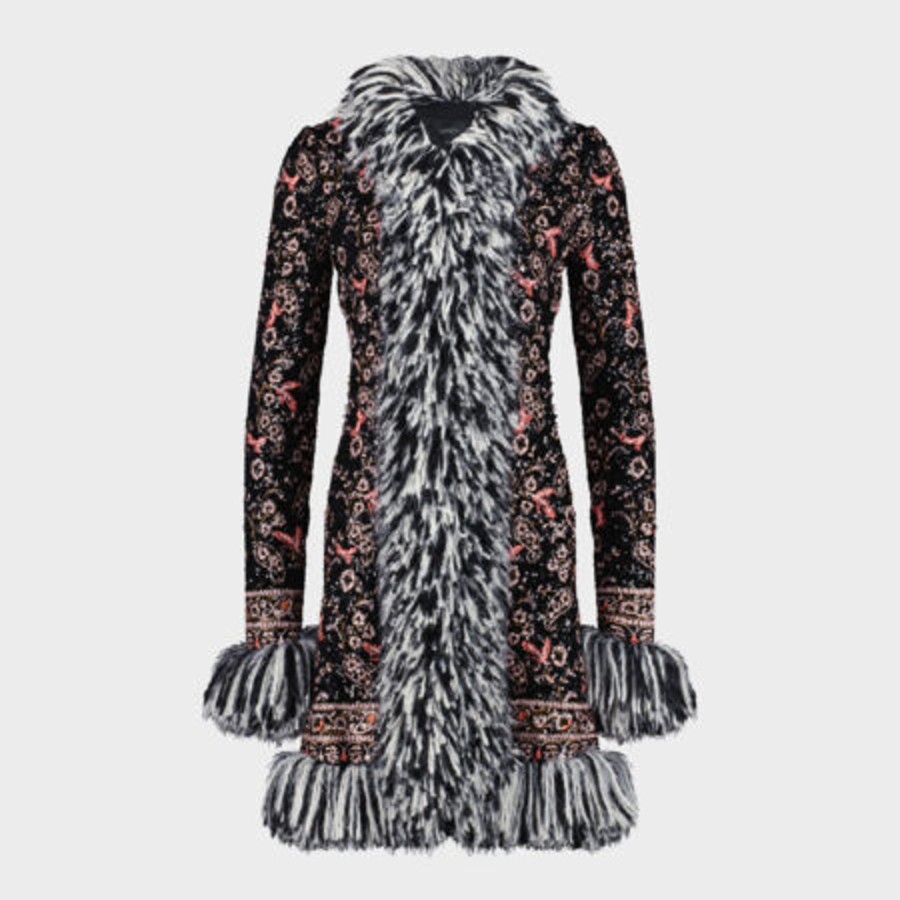 Women Giambattista Valli Coats & Jackets | Popping Paisley Embroidered Sequins Coat