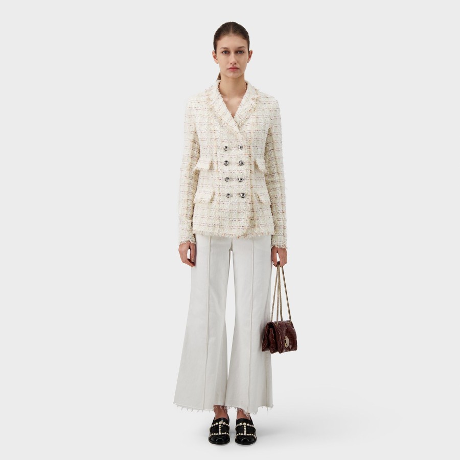 Women Giambattista Valli Coats & Jackets | Bicolour Boucle Jackets