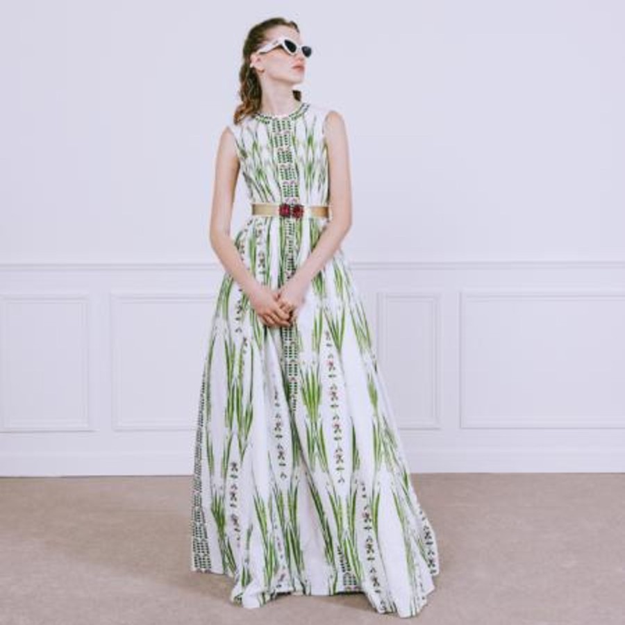 Women Giambattista Valli Dresses & Jumpsuits | Jardin Du Cap Long Popeline Dress