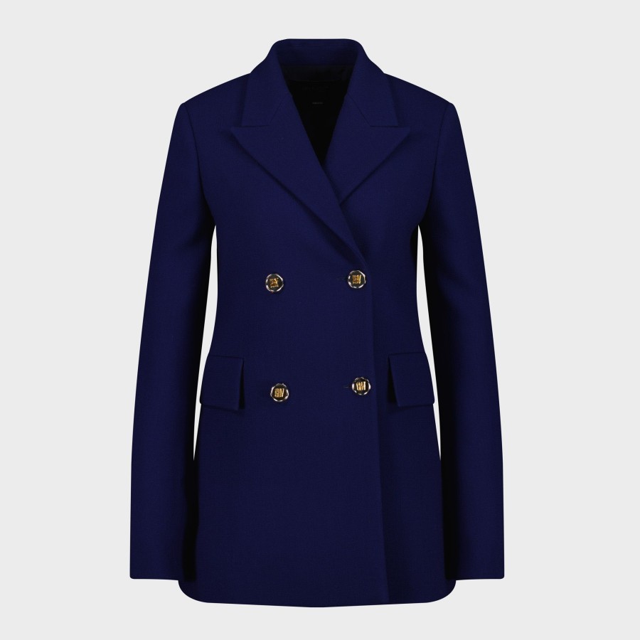 Women Giambattista Valli Coats & Jackets | Navy Jacket With Four Buttons