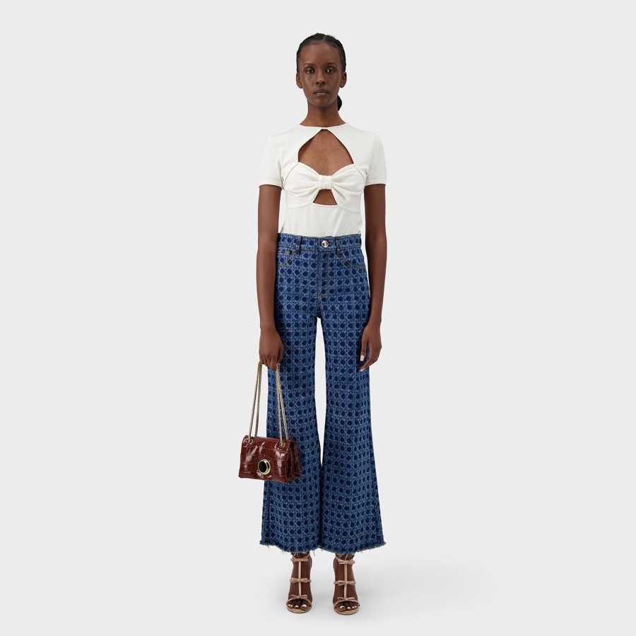 Women Giambattista Valli Tops, Blouses & Knits | Ivory Short Sleeves Knit Top