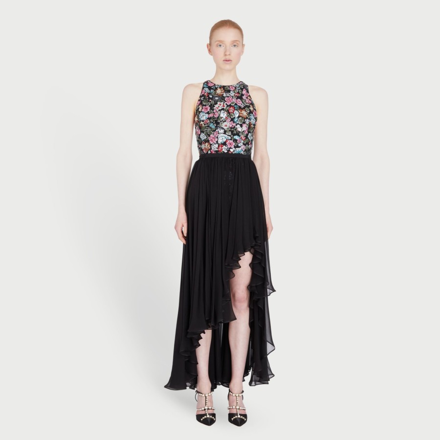 Women Giambattista Valli Tops, Blouses & Knits | Embroidered Flowers Short Jumpsuit