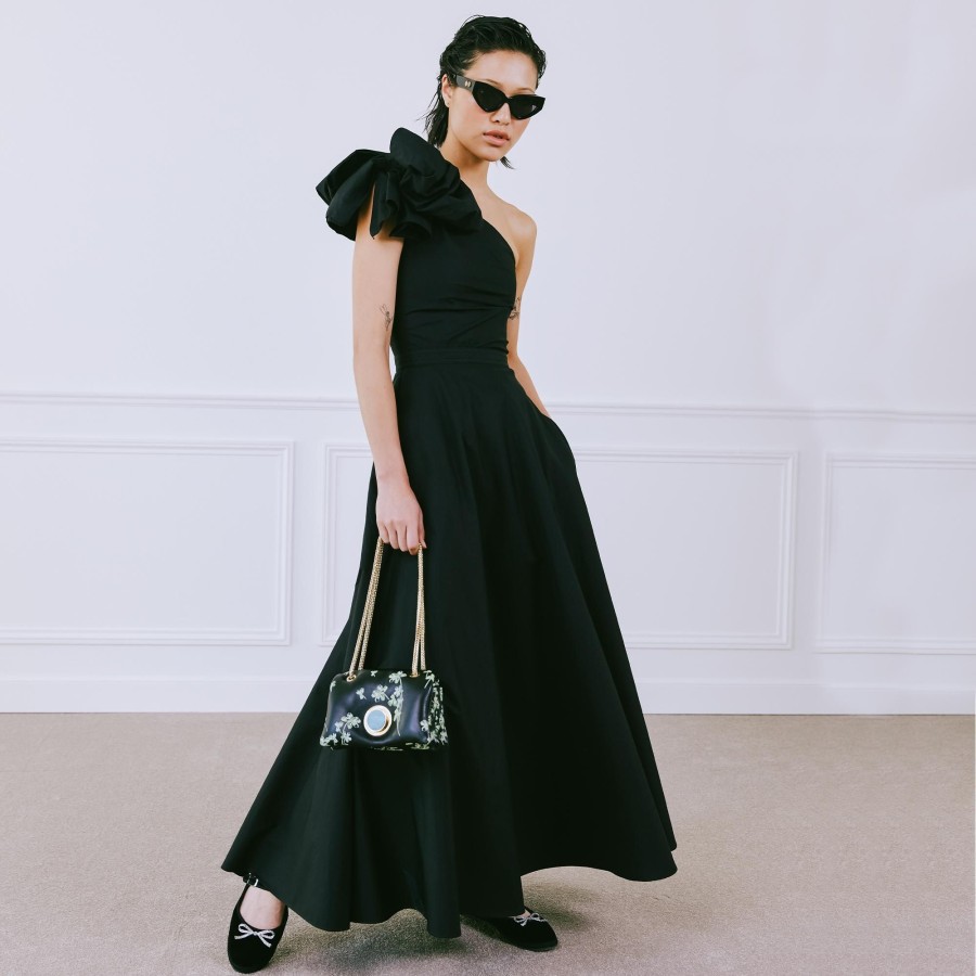 Women Giambattista Valli Dresses & Jumpsuits | Assymetric Popeline Maxi Dress With Bow