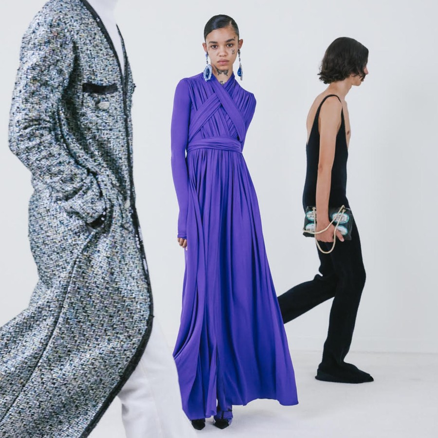 Women Giambattista Valli Dresses & Jumpsuits | Violet Draped Jersey Dress