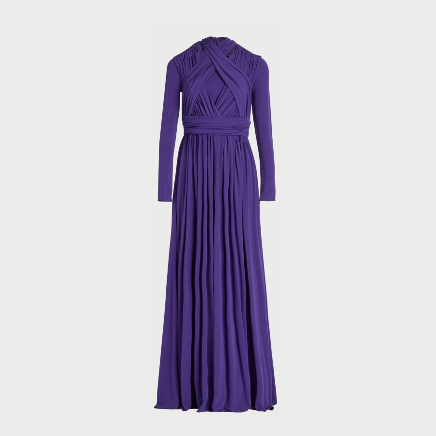 Women Giambattista Valli Dresses & Jumpsuits | Violet Draped Jersey Dress