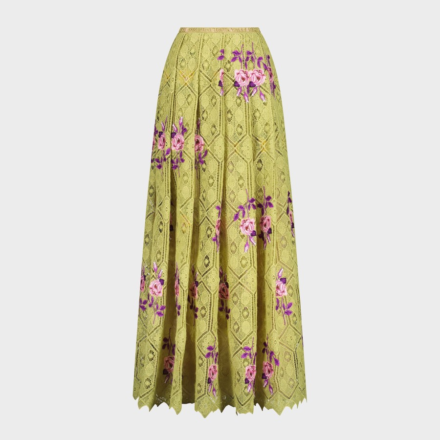 Women Giambattista Valli Skirts & Pants | Pensee Sauvages Embroidered Macrame Maxi Skirt