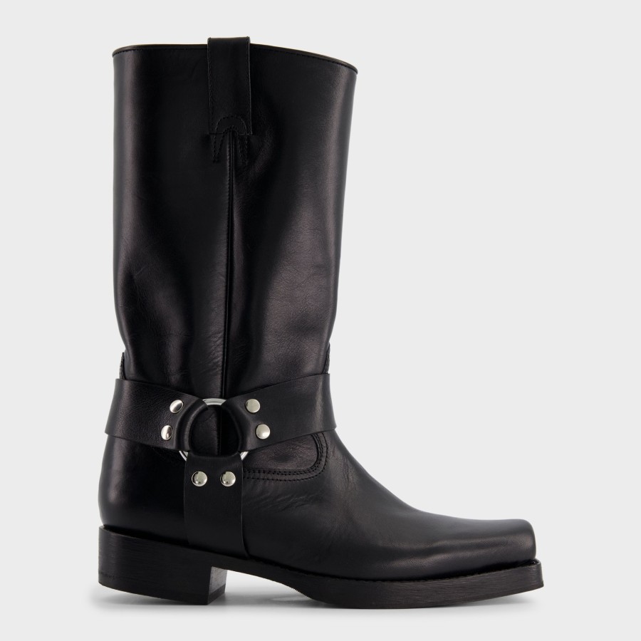 Women Giambattista Valli Shoes | Black Leather Boots