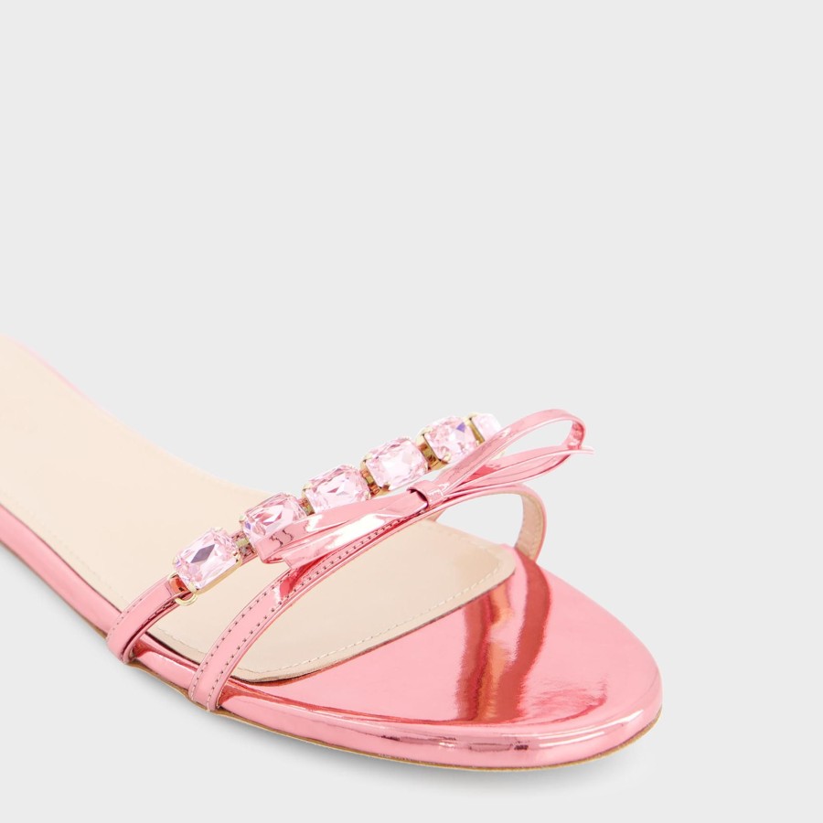 Women Giambattista Valli Shoes | Flat Pink Mules With Bows