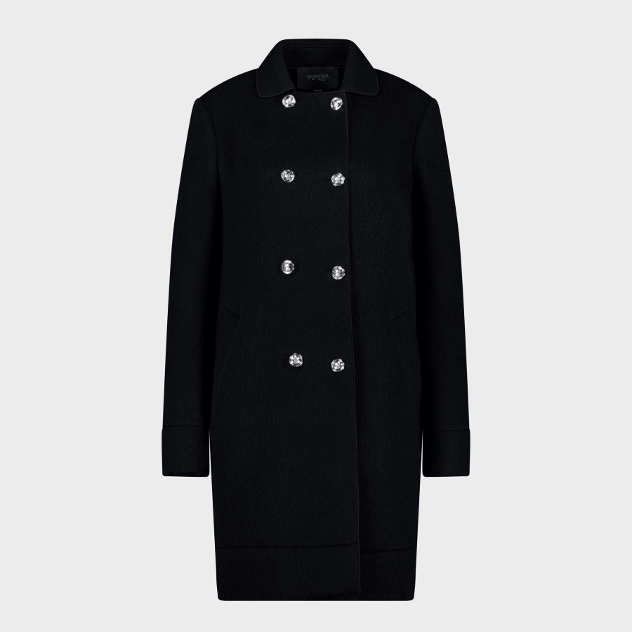 Women Giambattista Valli Coats & Jackets | Black Mohair Coat