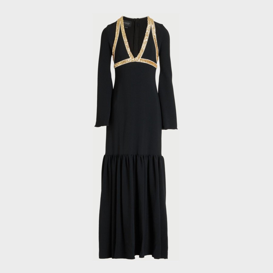 Women Giambattista Valli Dresses & Jumpsuits | Black Double Crepe Dress