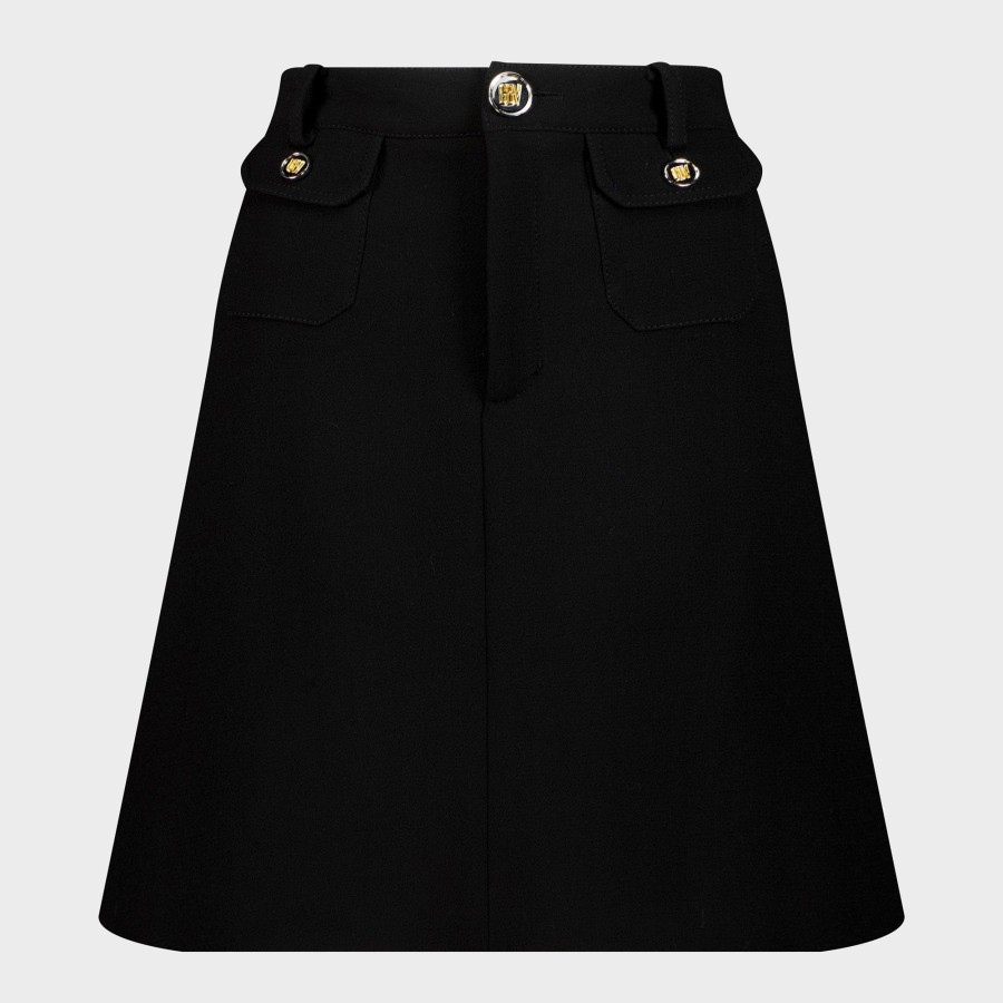 Women Giambattista Valli Skirts & Pants | Black Midi Skirt