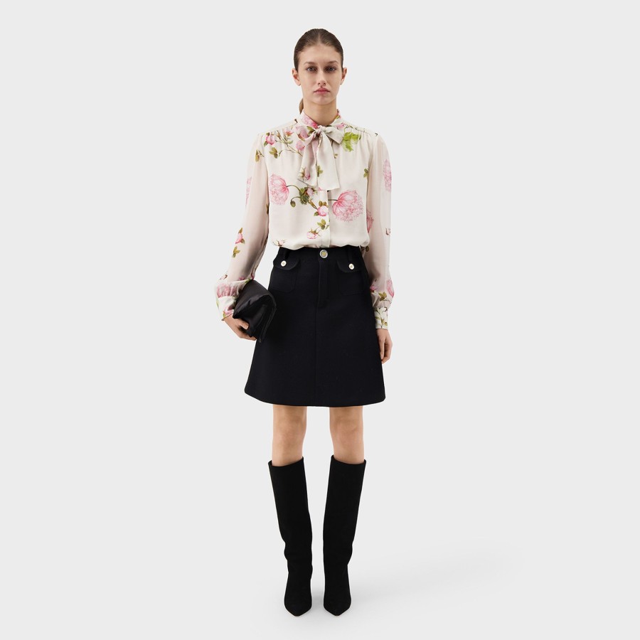 Women Giambattista Valli Skirts & Pants | Black Midi Skirt