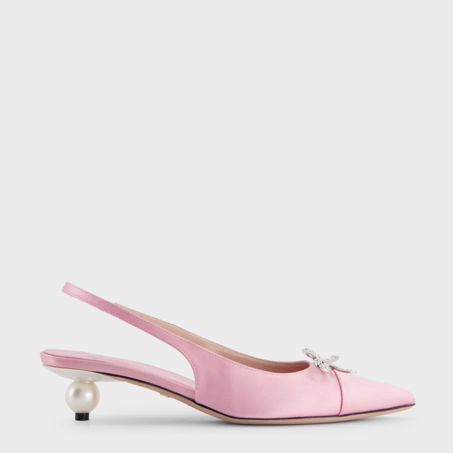 Women Giambattista Valli Shoes | Pale Rose Satin Slingback