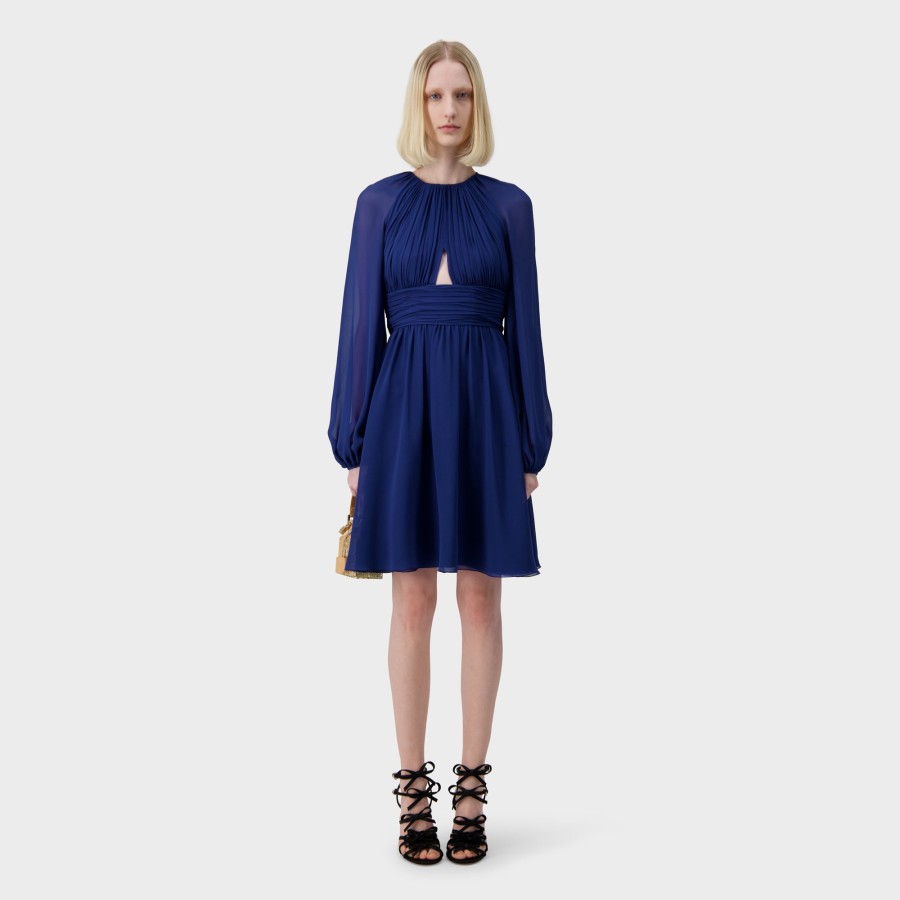 Women Giambattista Valli Dresses & Jumpsuits | Blue Dress With Cut-Outs