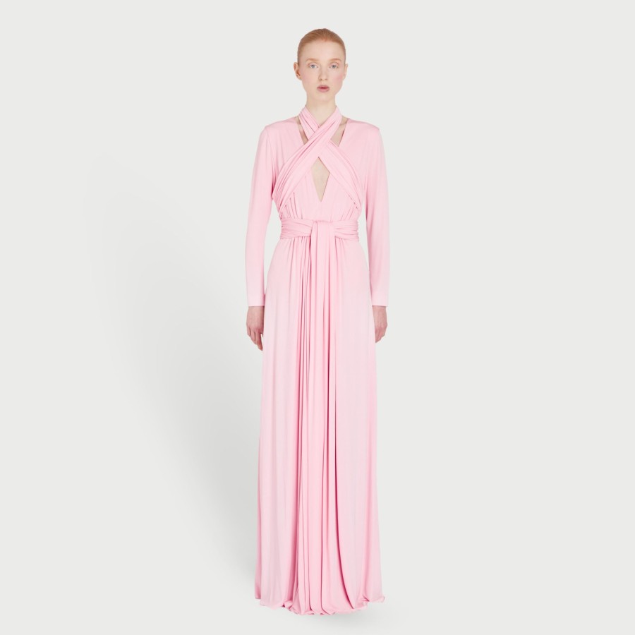 Women Giambattista Valli Dresses & Jumpsuits | Pink Draped Jersey Dress