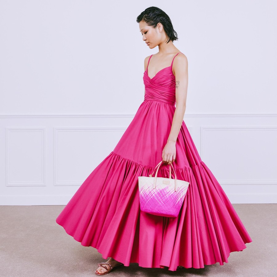 Women Giambattista Valli Dresses & Jumpsuits | Fuschia Popeline Maxi Dress