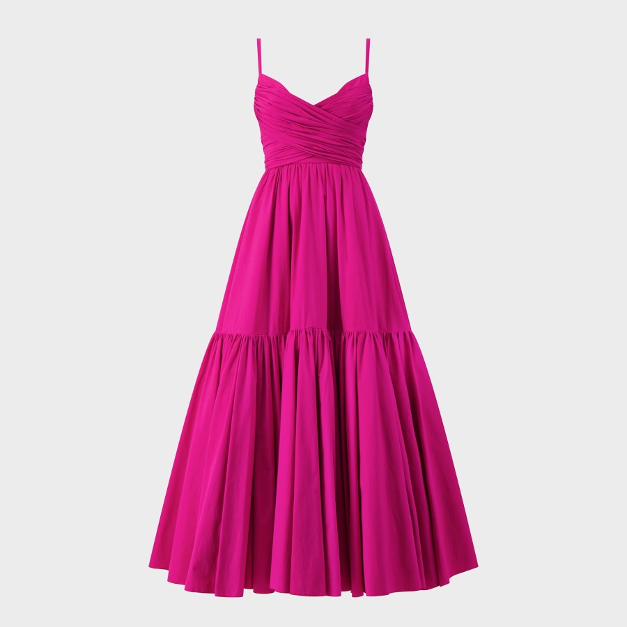 Women Giambattista Valli Dresses & Jumpsuits | Fuschia Popeline Maxi Dress