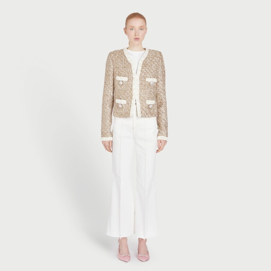 Women Giambattista Valli Skirts & Pants | Ivory Denim Trousers