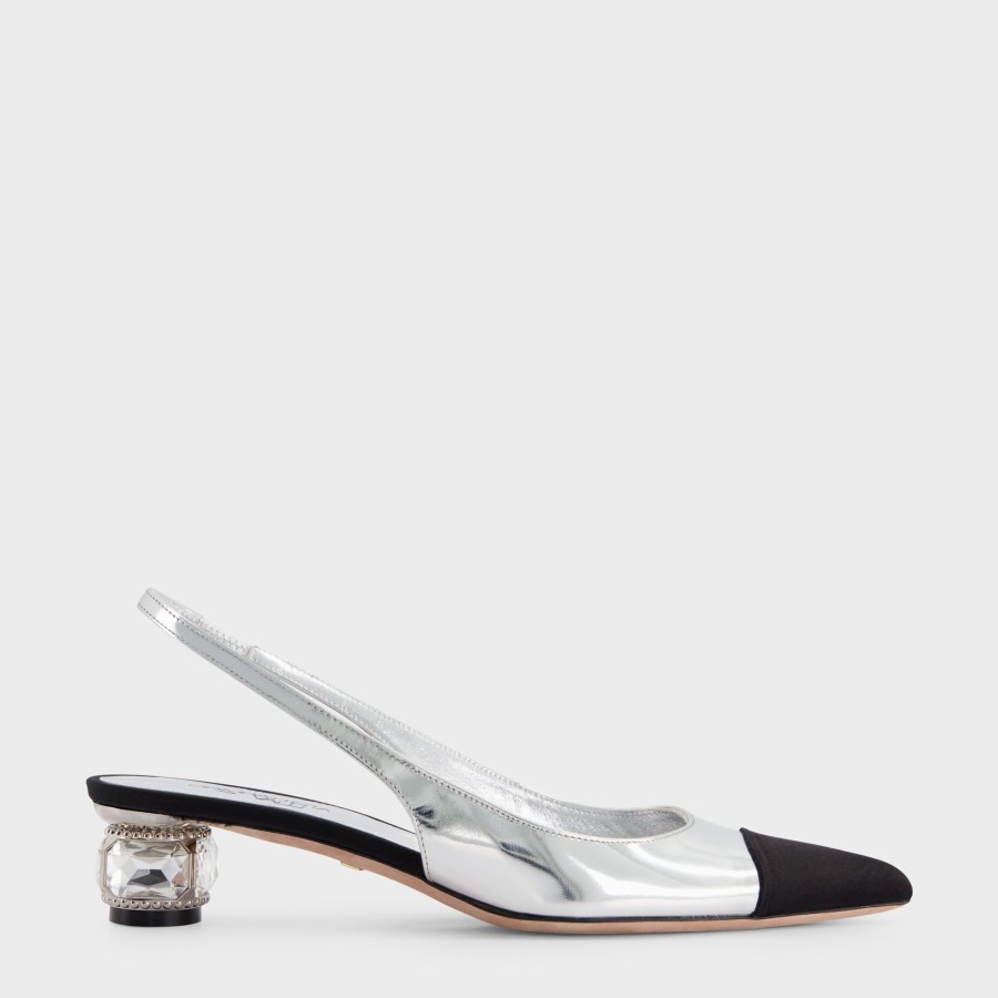 Women Giambattista Valli Shoes | Black And Silver Slingback Pumps