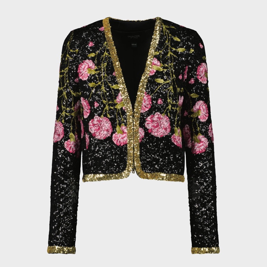 Women Giambattista Valli Coats & Jackets | Jacket With Flowery Sequins