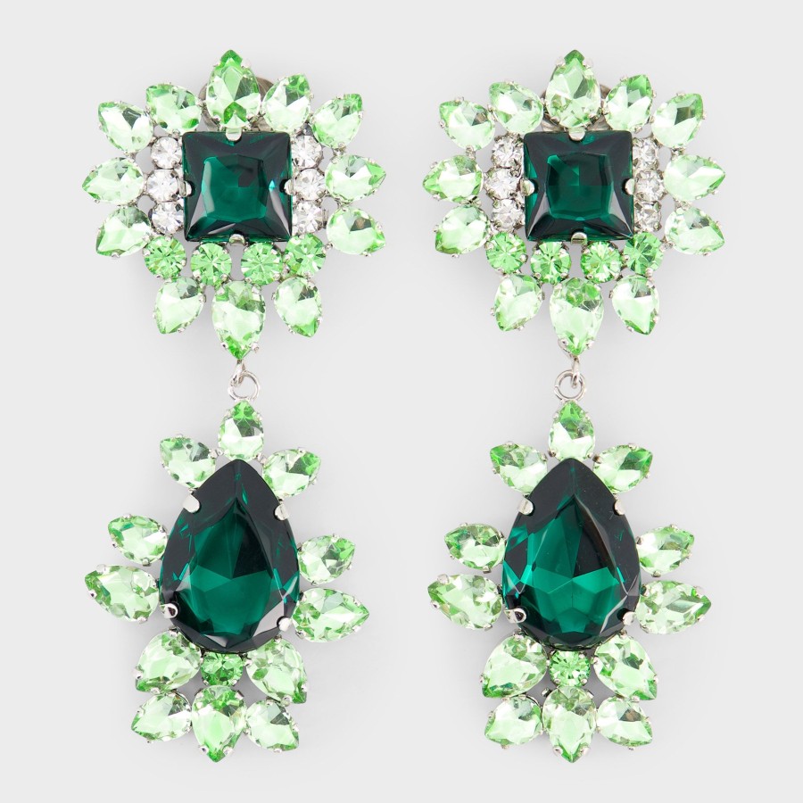 Women Giambattista Valli Jewelry | Emerald And Green Earrings