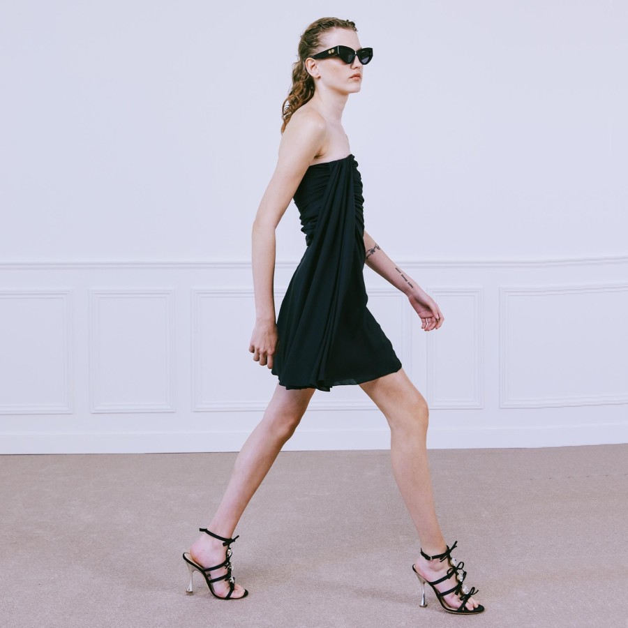 Women Giambattista Valli Dresses & Jumpsuits | Draped Short Black Dress