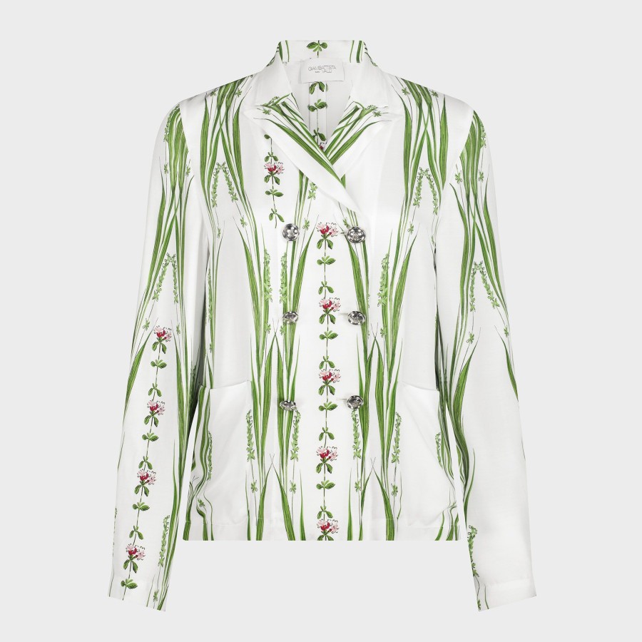 Women Giambattista Valli Tops, Blouses & Knits | Jardin Du Cap Twill Blouse