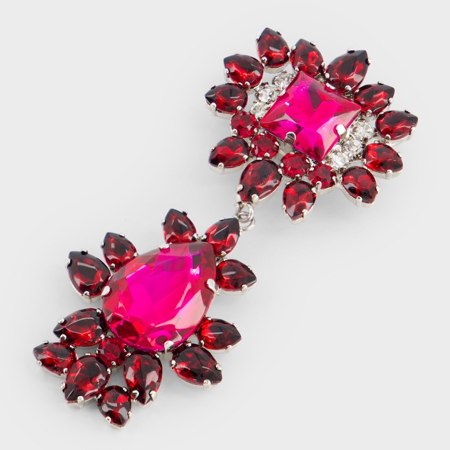 Women Giambattista Valli Jewelry | Red And Pink Earrings