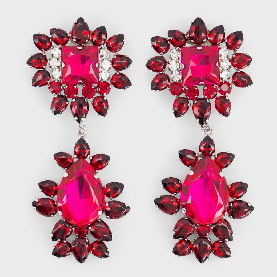 Women Giambattista Valli Jewelry | Red And Pink Earrings