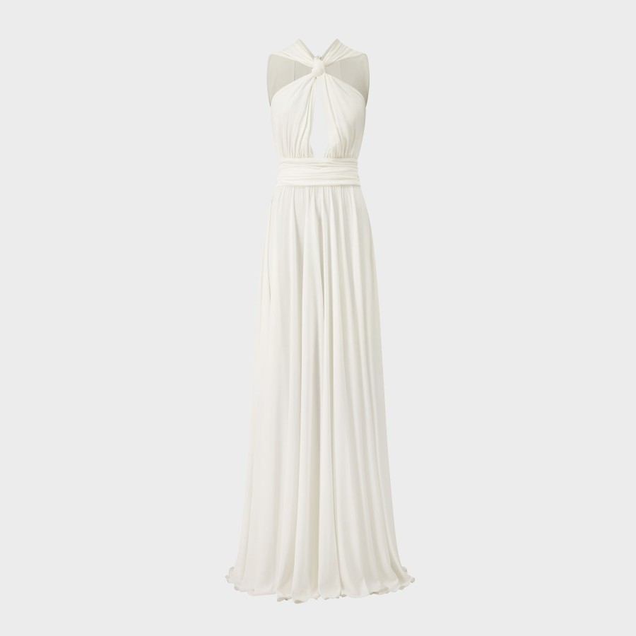 Women Giambattista Valli Dresses & Jumpsuits | Laced Jersey Ivory Dress