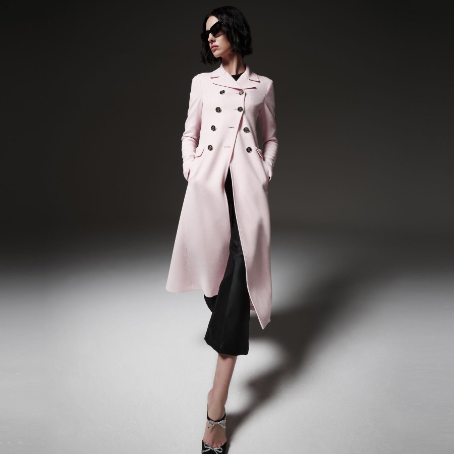 Women Giambattista Valli Coats & Jackets | Pink Wool Coat