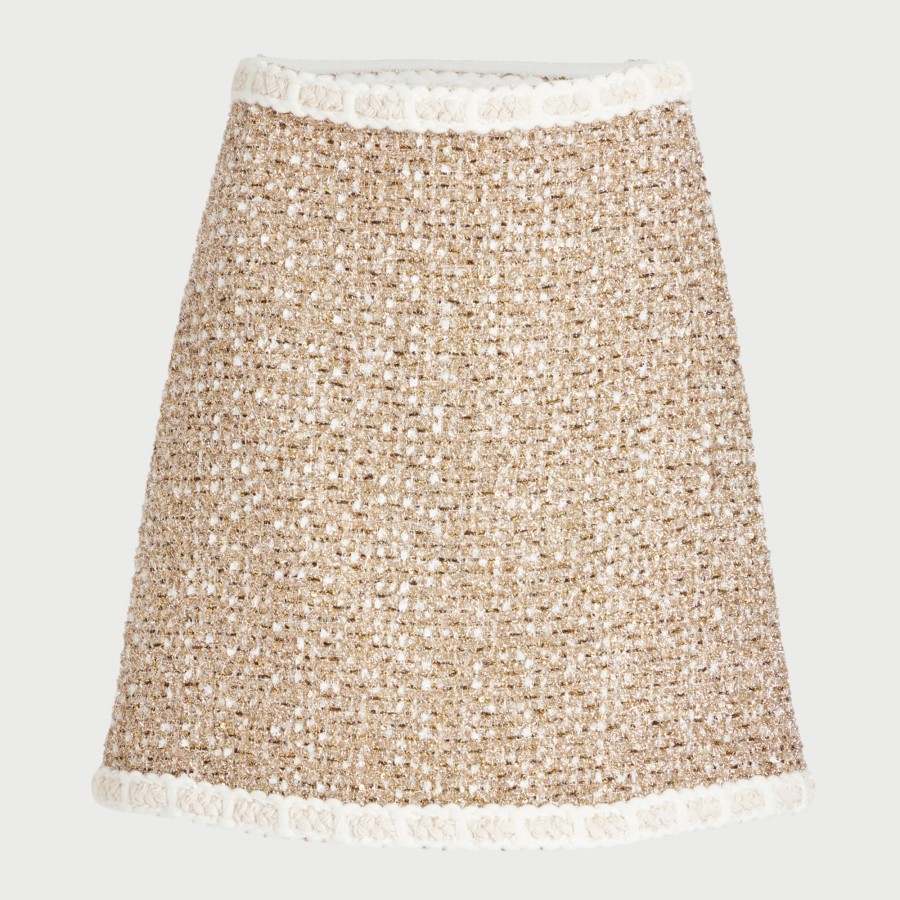 Women Giambattista Valli Skirts & Pants | Gold Boucle Skirt