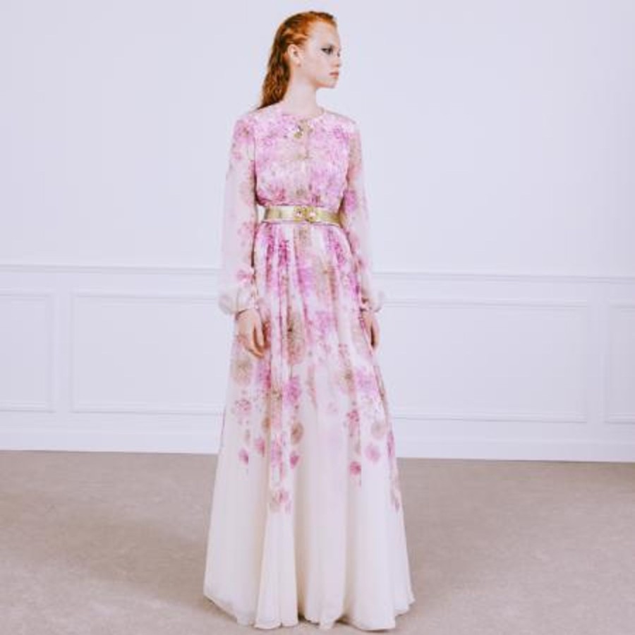 Women Giambattista Valli Dresses & Jumpsuits | Saint-Remy Long Silk Dress