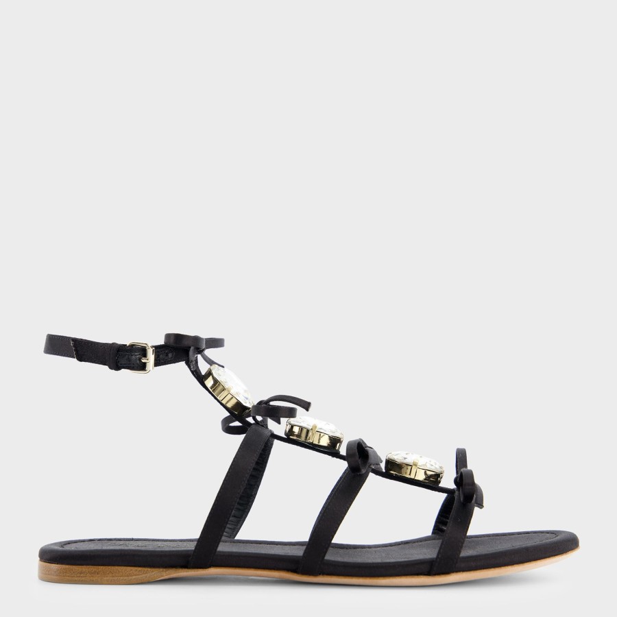 Women Giambattista Valli Shoes | Black Love Bow Sandals