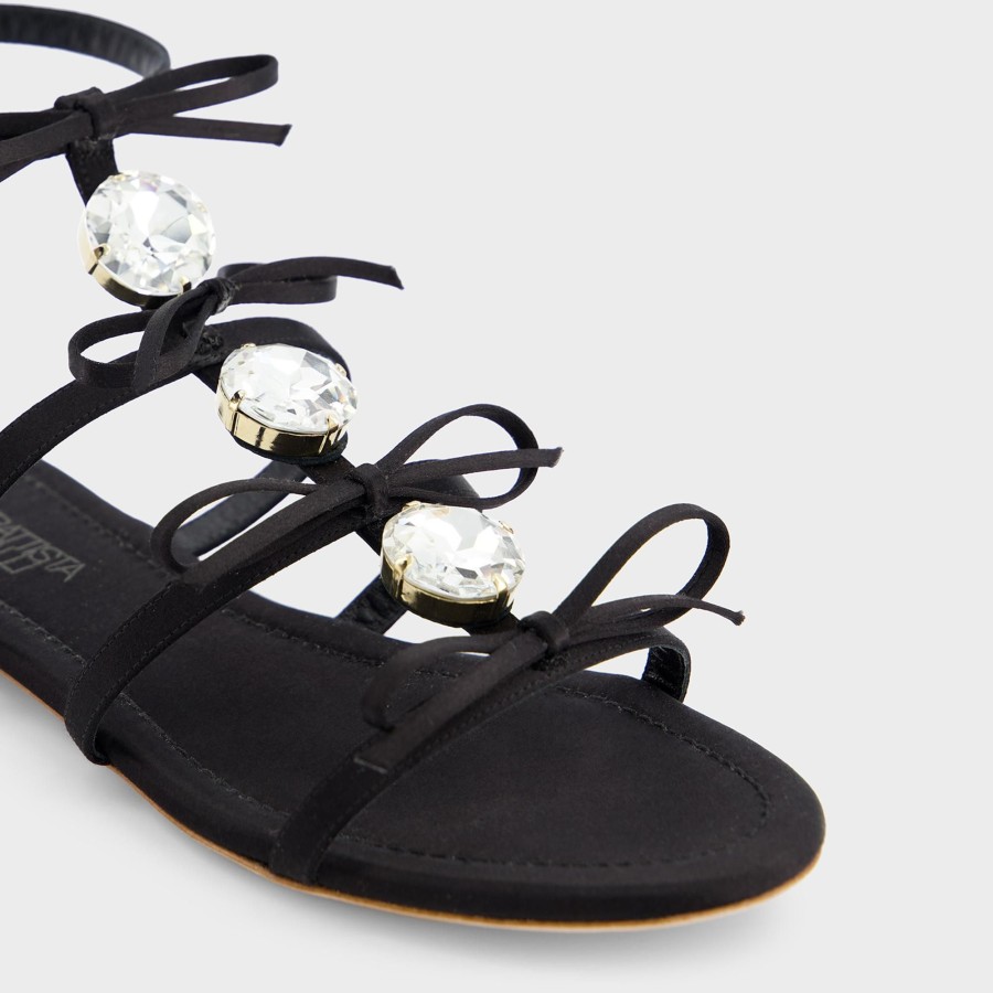 Women Giambattista Valli Shoes | Black Love Bow Sandals