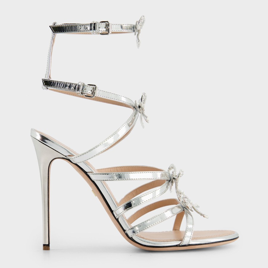 Women Giambattista Valli Shoes | Silver Love Bow Heels