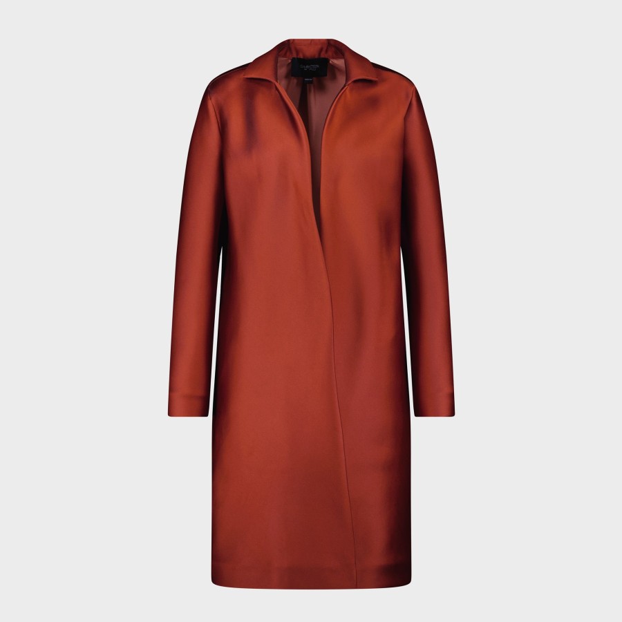 Women Giambattista Valli Coats & Jackets | Grenade Satin Duchesse Coat