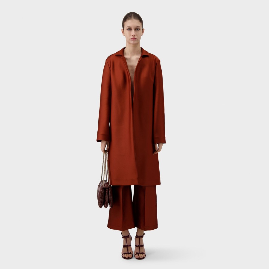 Women Giambattista Valli Coats & Jackets | Grenade Satin Duchesse Coat